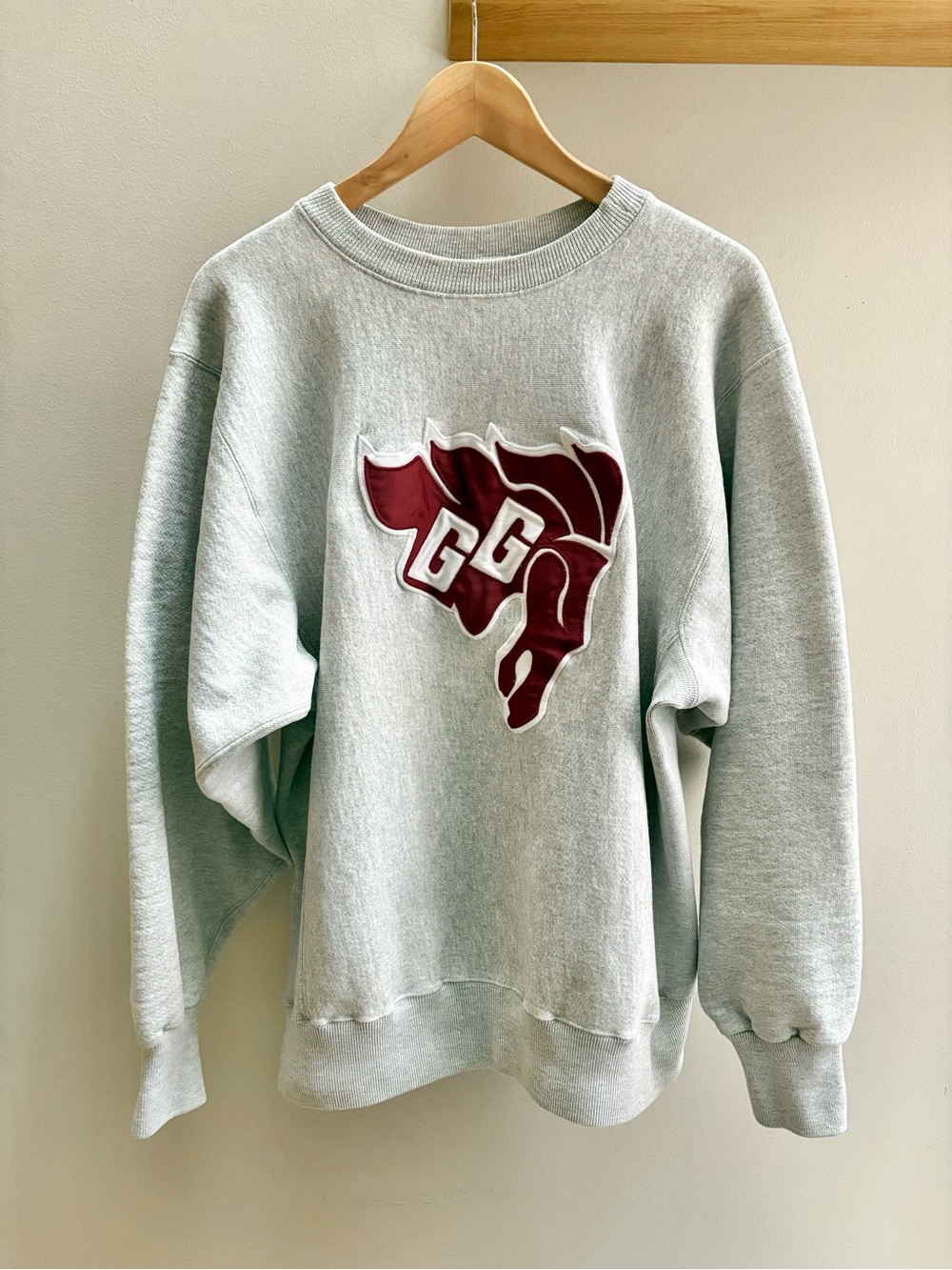 UOttawa Gee-Gees VTG 90s heather grey Kellsport reverse weave crewneck XL